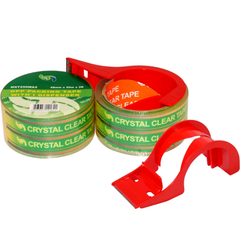 Super/crystal Clear -liimapakkausteippi annostelijan kanssa